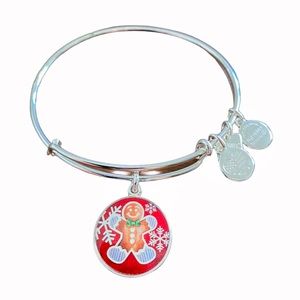 Alex and Ani Bracelet Gingerbread Man Silver